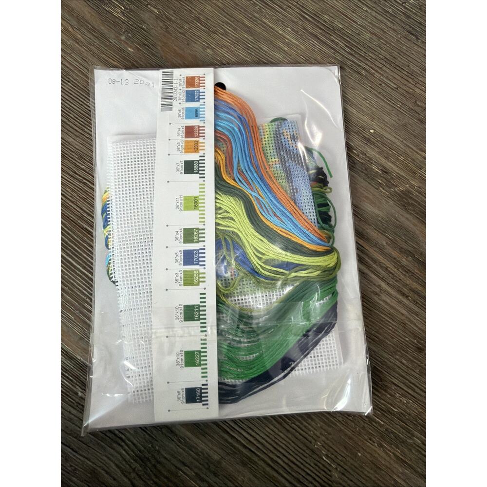 DIMENSIONS 5 * 5 colorful Peacock needle point Kit thread organizer 71-07242 new - Picture 7 of 8